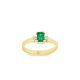 Pre Owned 18ct Emerald and Diamond Ring ZU63